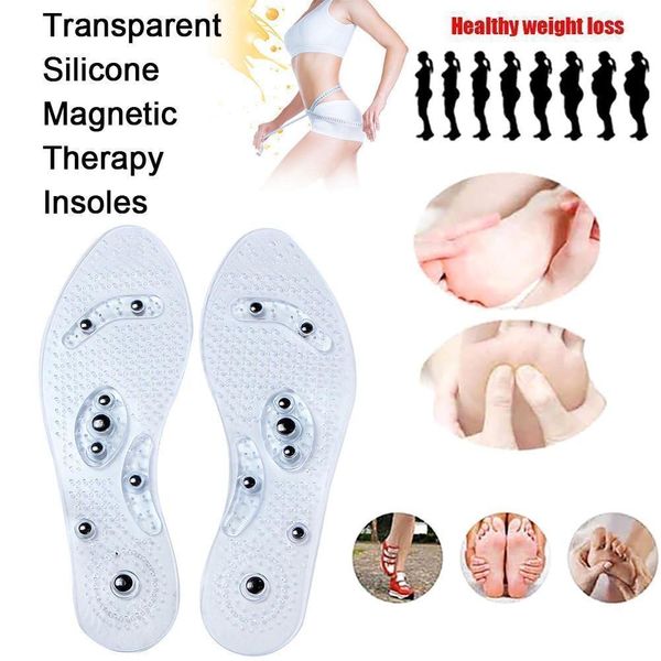 Magnetic Insoles Breathable Massage Therapy with Acupressure, Pressure Point Reflexology Insole, Anti Fatigue Massage Therapy, Relieve Pain, Orthotic Gel Shoe Insert for Men and Women (S (UK 4-7))