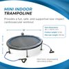 Stamina 38 Inch Durable Rugged Steel Frame Folding Trampoline with MUUV Coaching