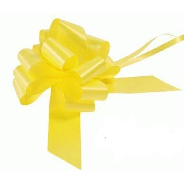 Wedding Car Kit YELLOW 3x Large 50mm Poly Pull Bows & 6 Metres 2" Poly Ribbon
