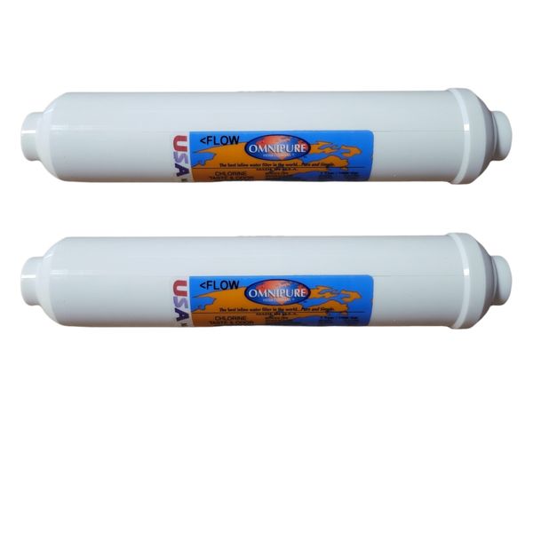 Omnipure K2555-BB Deionizing Mixed Bed Filter with 1/4-Inch FPT (2pack)