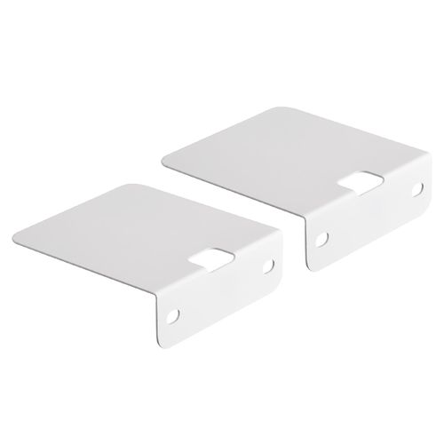 MECCANIXITY Metal Floating Speaker Shelves, Studio Monitor Speaker Bookshelf Stand White Pack of 2