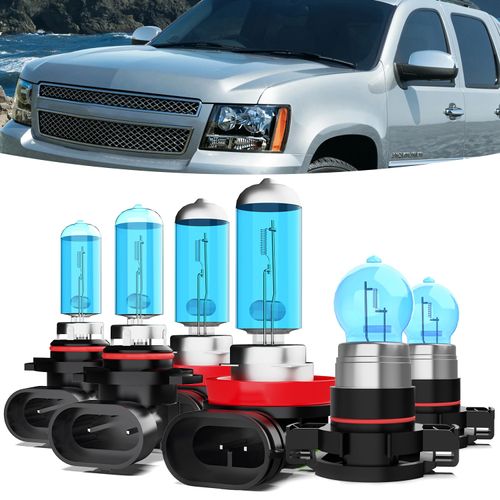 TTDBDAN Halogen Headlights Fit for Chevrolet Chevy Avalanche 2007-2013 Headlight Bulbs,9005/HB3/H10 High Beams+ H11/H8/H9 Low Beams+ h16/5202 Fog Lights Bright Front Lights,Plug And Play,Pack of 6