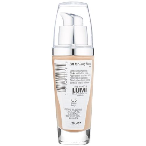 L'Oreal Paris True Match Lumi Healthy Luminous Makeup, C5 Classic Beige, 1 fl; oz.