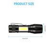 3 Pack Tactical LED Flashlight High Powered 3 Mode Zoomable Rechargeable Lamp