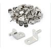 x21 Shelf Pin Bracket 1/4" L-Shaped Support Cabinet Bracket Peg Silver Chrome
