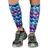 Zensah Standard Compression Leg Sleeves, Geo Waves, Small/Medium