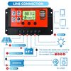 HaeKap 100A PWM Solar Panel Regulator Charge Controller with Temperature Display, Light Control + Delay Control, Auto Focus Tracking 12/24V Dual USB Output