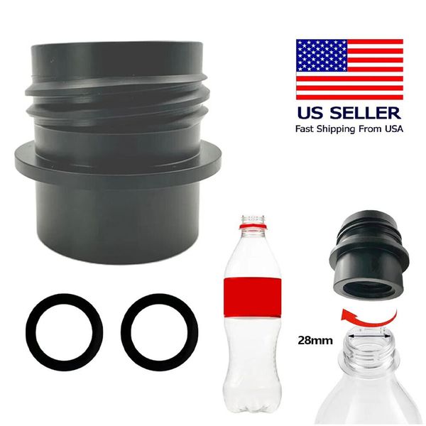 28 mm PET Soda Water Bottle Adapter w/ Washers for Sodastream Machine Markers US