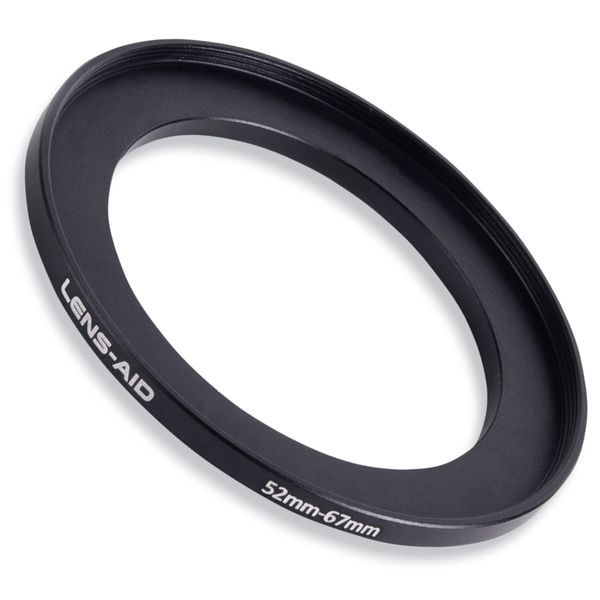 Lens-Aid Step Up Ring 52-55mm für Kamera Objektiv: Filter-Adapter aus Metall für ND, UV, Polfilter etc. - Adapterring kompatibel zu Sony Canon Nikon Fujifilm Olympus Pentax Leica Sigma Tamron