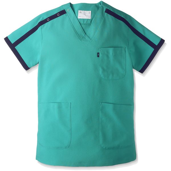 Mizuno MZ0090 Unisex Scrubs Accent with Colored Tape, C-62 Emerald Green