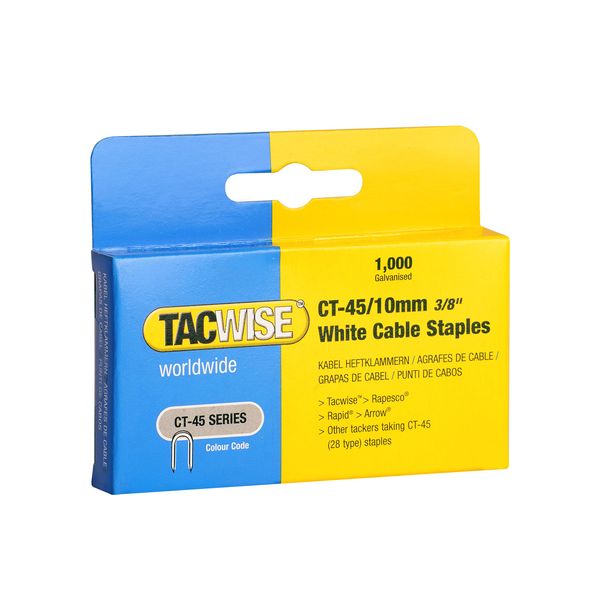 TACWISE 0353 CT-45/10mm White Cable Staples