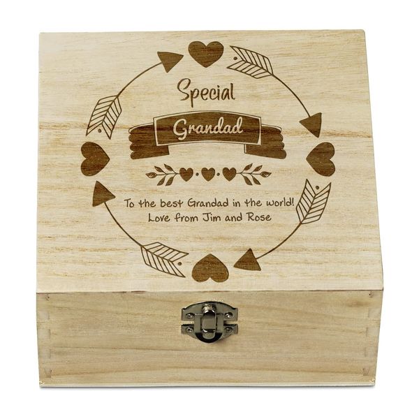 ukgiftstoreonline Personalised Special Grandad Keepsake Memory Gift Box