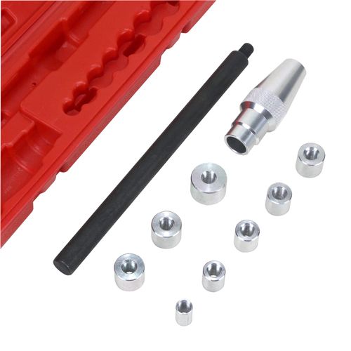 TradeINArt 10pcs Universal Clutch Alignment Aligner Tool Set Clutch Hole Corrector Correction Tools with 8 collects Ranging 11~25mm  Aluminum Material