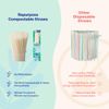 Repurpose Compostable Straws, 300 Count, Plant-Based, BPA & PFAS Free, Non-Toxic, Recyclable Packaging