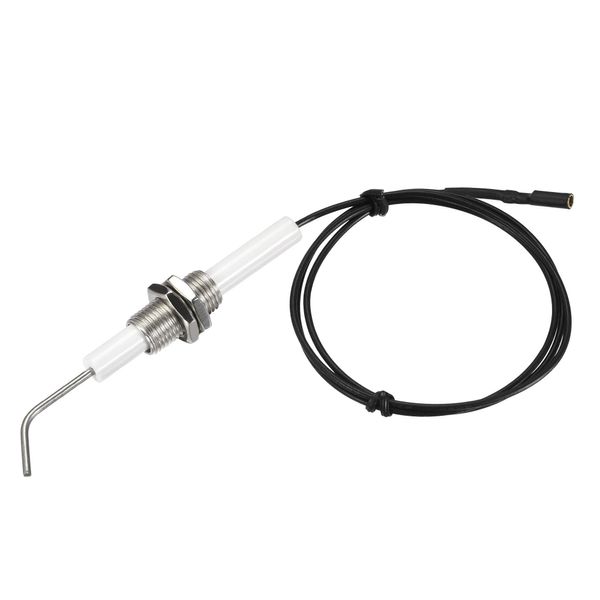 sourcing map Ignitor Wire Ceramic Electrode Assembly 300mm Length Gas Grill Ignitor Wire Ignition Electrode Replacement 2pcs