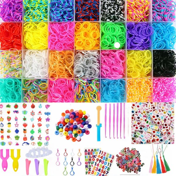 Momo's Den Rubber Band Bracelet Kit Bracelet Making kit Rubber Band 12100+ Loom Bracelet Kit, Big Giftable Case with Premium Quality Accessories, 28 Unique Bright Colour Bands, Refill Kit Boy & Girl