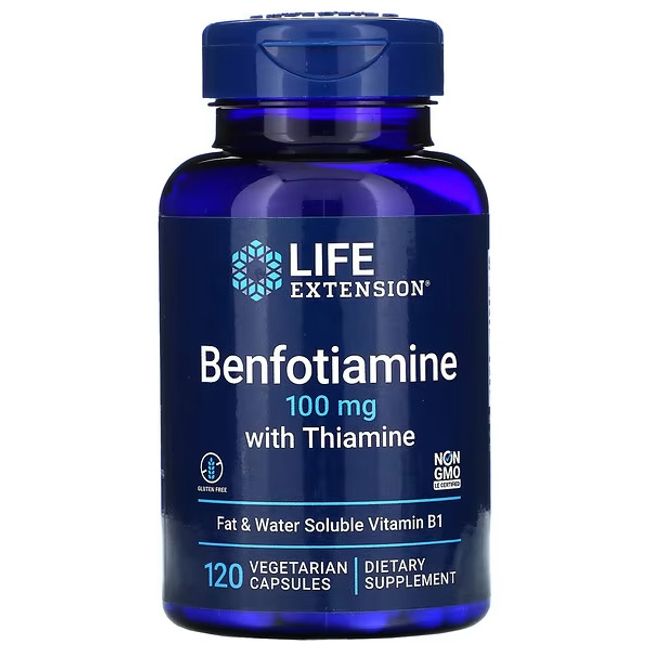 Life Extension, Benfotiamine with Thiamine 100 mg 120 Veggie Caps