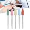 5pcs Nail Drill Bits, Cuticle Drill Bit, Drill Bits for Nails, Nail Bits for Nail Drill Nail Art Manicure Rubber Manicure Pedicure Nail Polishing Burr Accessory for Acrylic Gel Nail (F2)