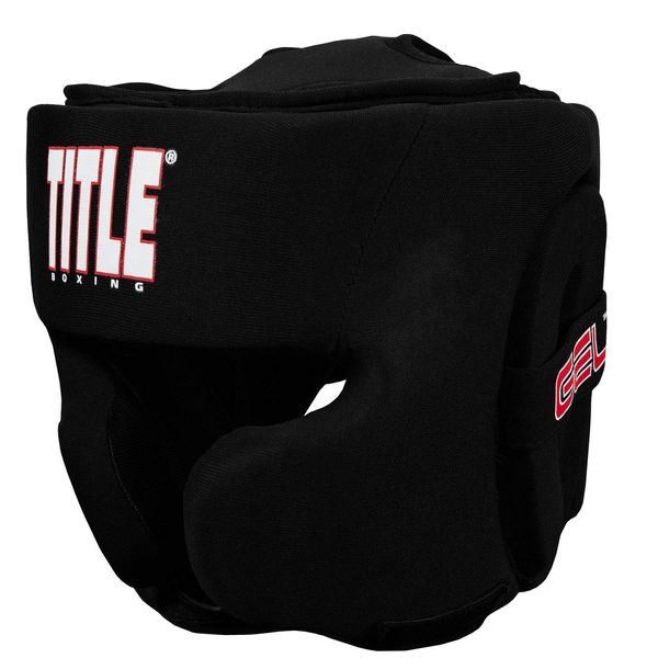 TITLE Gel Ultra-Lite Washable Headgear, Black, Regular