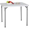 34" Plastic Square Table with Resin Top Game Table for Puzzles Crafting White