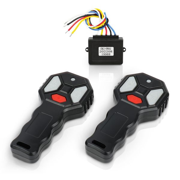X-BULL Wireless Winch Remote Control Handset Easy To Install 150ft 12 Volt Black