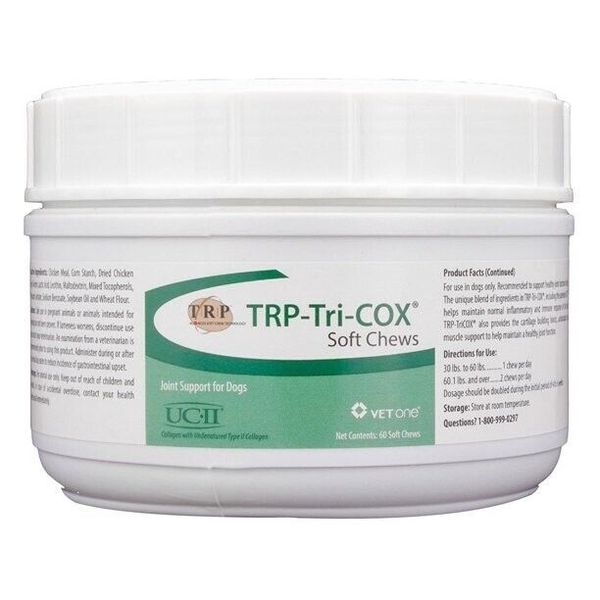 VetOne TRP-Tri-COX Soft Chews Joint Supplement 120ct Jar