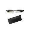 PrePier Reading Glasses, Borderless, 3.0, Blue Light Cut, Black, Men's, Square Frameless Stylish