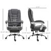 Ergonomic Office Chair with Retractable Footrest Height Adjustable with Armrests