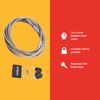 Amtech T1695 300cm (120") x 4mm Security Cable with Padlock