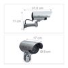 Relaxdays 3 x Dummy Camera Security Kit CCD Camera with LED Swivel Security Camera Outdoor Indoor Wireless
