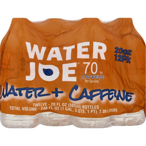Water Joe Caffeinated Water 12 Pack - 70mg Caffeine 20oz