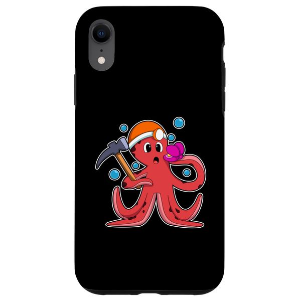 iPhone XR Octopus Miner Pickaxe Mining Case