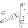 KS Tools 911.1980 1/2" Bit socket RIBE, M10, 140mm