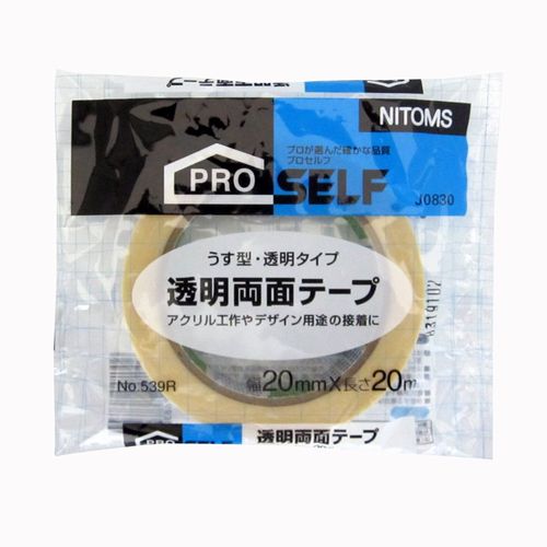 Nitoms J0830 Transparent Double-Sided Tape No.539R 0.8 inch (20 mm x 20 m)