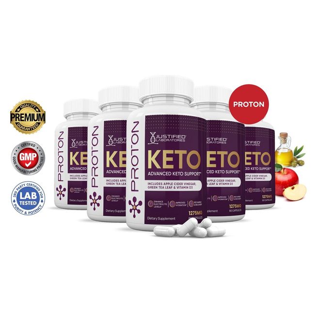 Proton Keto ACV Pills 1275 MG Stronger Than Gummies Keto Support 5 Bottles