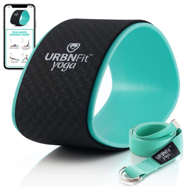 URBNFit Yoga Wheel Designed for Yoga Wheel Pose - for Stretching and Increased Flexibility (Half)