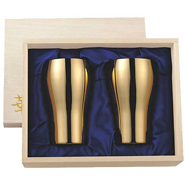 Flower Tumbler 200ml Platinum Plated Paulownia Box Set of 2 3751