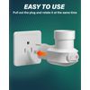 TobeBright 2 Pack Plug in Light Socket, 3-Prong Light Socket Plug Adapter with On/Off Switch, 360° Rotatable Outlet to Light Bulb Plug, Light Bulb Camera, E26 Base, ETL Listed, White