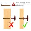 sourcing map Round Wood Knobs,15Pcs 35mm Dia Cabinet Furniture Kitchen Pull Handle for Cupboard Table, Dark Red