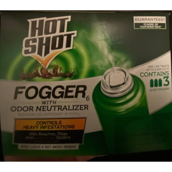 3-pack HOT SHOT Fogger with Odor Neutralizer Insect Killer Roach Ant Flea Spider