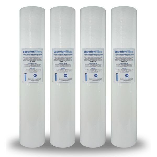 5 Micron Sediment Filter - 10 x 4.5 Whole House Water Filter Replacement 4 PAC