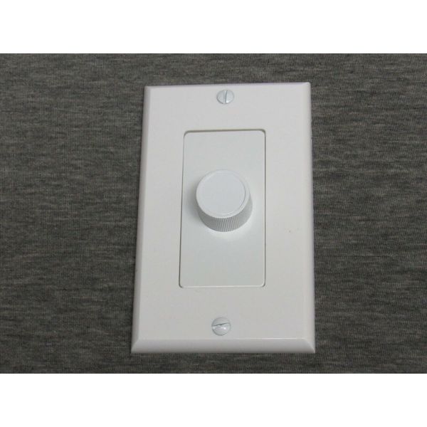 All White 7/8" Knob & Decora wall plate for Impedance Matching Volume