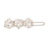 L. Erickson Triple Crystal Tige Boule Barrette - Crystal/Silver