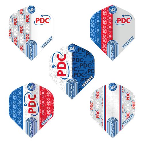 WINMAU PDC Prism Darts Flight Collection - 5 sets per card (15 dart flights in total)