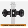 Black Brushed  Door Knob Levers Privacy Passage Handle Square Round Entry Locks