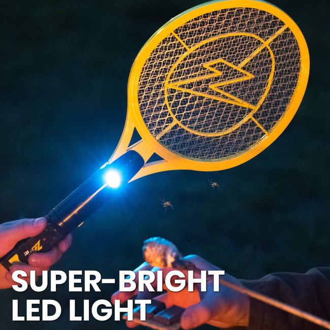 Electric Fly Swatter- Fly Zapper- Tennis Bug Zapper Racket