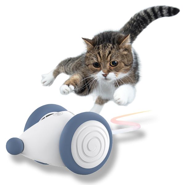 [Cat Prank Friend, Japanese Authorized Dealer] Cat Toy, Mouse, Automatic Moving, Wicked Mouse (Blue)