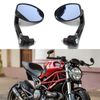 7/8" Motorcycle Handle Bar End Side Mirrors w/ Plug Grip Ends Cap For Yamaha