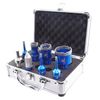 5/8-11 Diamond Hole Saw Kit Core Drill Bit Set Tile Porcelain Ceramic Marble 8pc