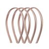 Motique Accessories Thin Headbands for Women Solid Satin 4 Pack (Tan)